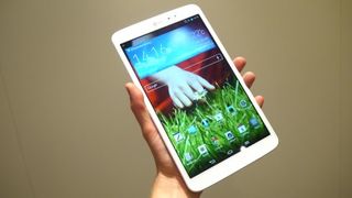 LG G Pad fits in the palm of the hand