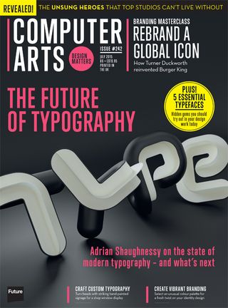 Computer Arts issue 242, a typography special, is on sale now