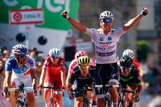 Bob Jungels (Quick-Step Floors) adds a stage win to his white jersey and stint in the maglia rosa in the Giro d'Italia on stage 15