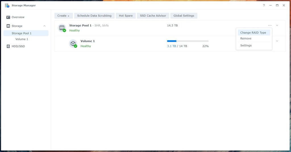 synology change raid 1 to raid 10