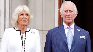 Camilla, Duchess of Cornwall, Prince Charles, Prince of Wales stand on the balcony of Buckingham Palace