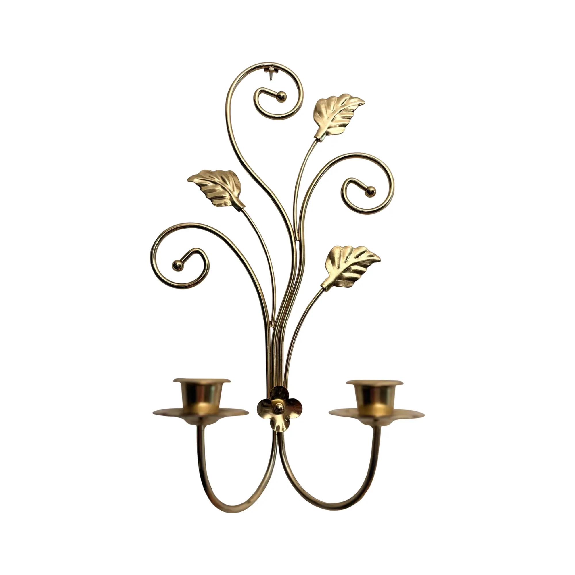 a brass candle sconce