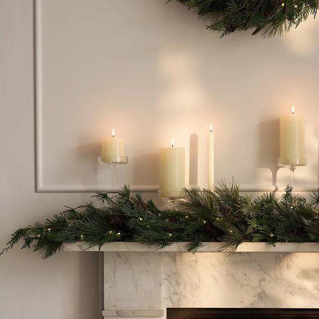 180cm Pre-Lit Ultimate Fir Tree Garland | Christmas Wreaths &amp;amp; Garla...