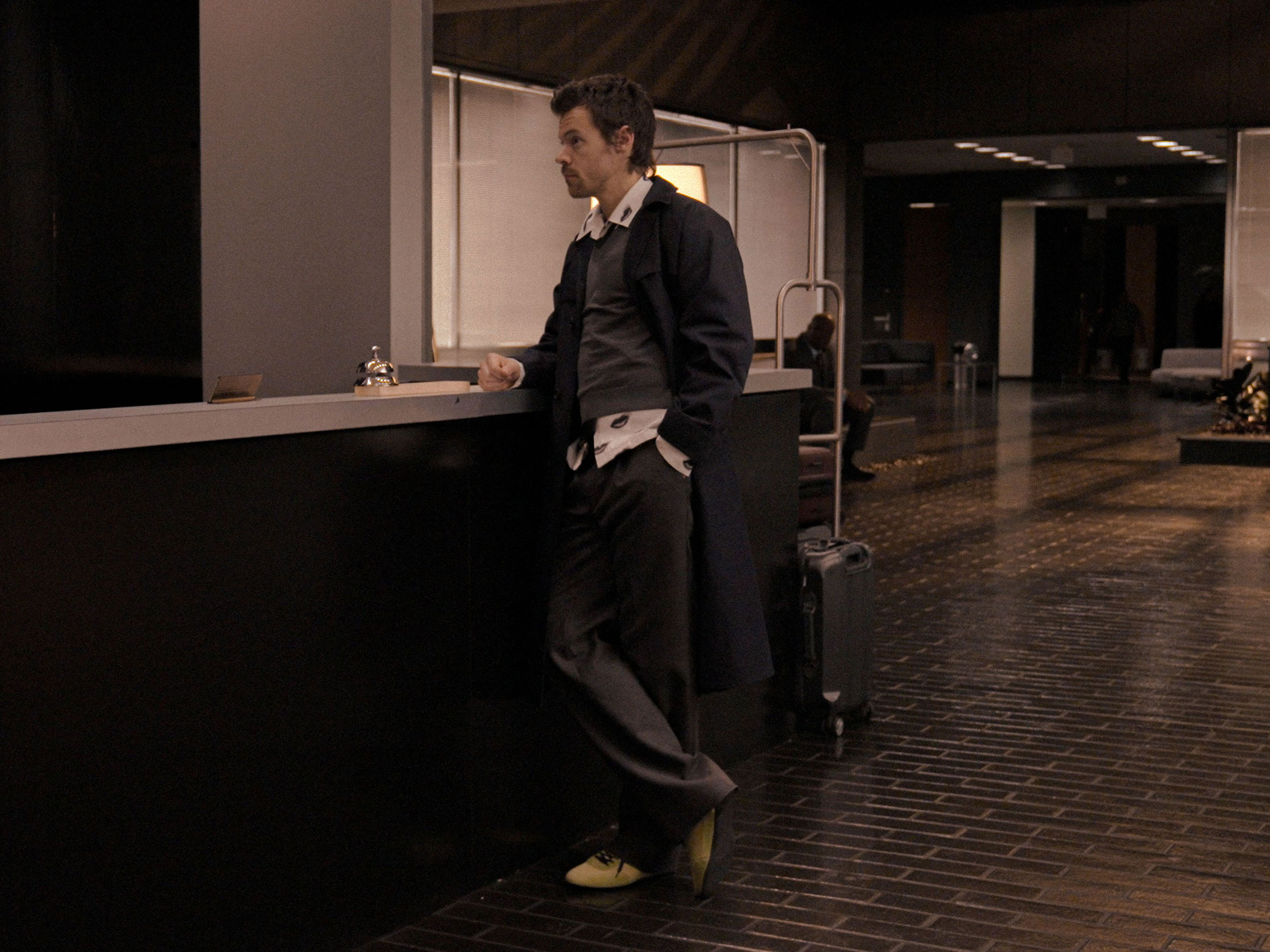 Harry Styles debuted his new "Aperture" music video, starring lime green Prada ballet sneakers