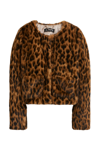 J.Crew Faux-Fur Lady Jacket in Leopard Print (Was $228) 