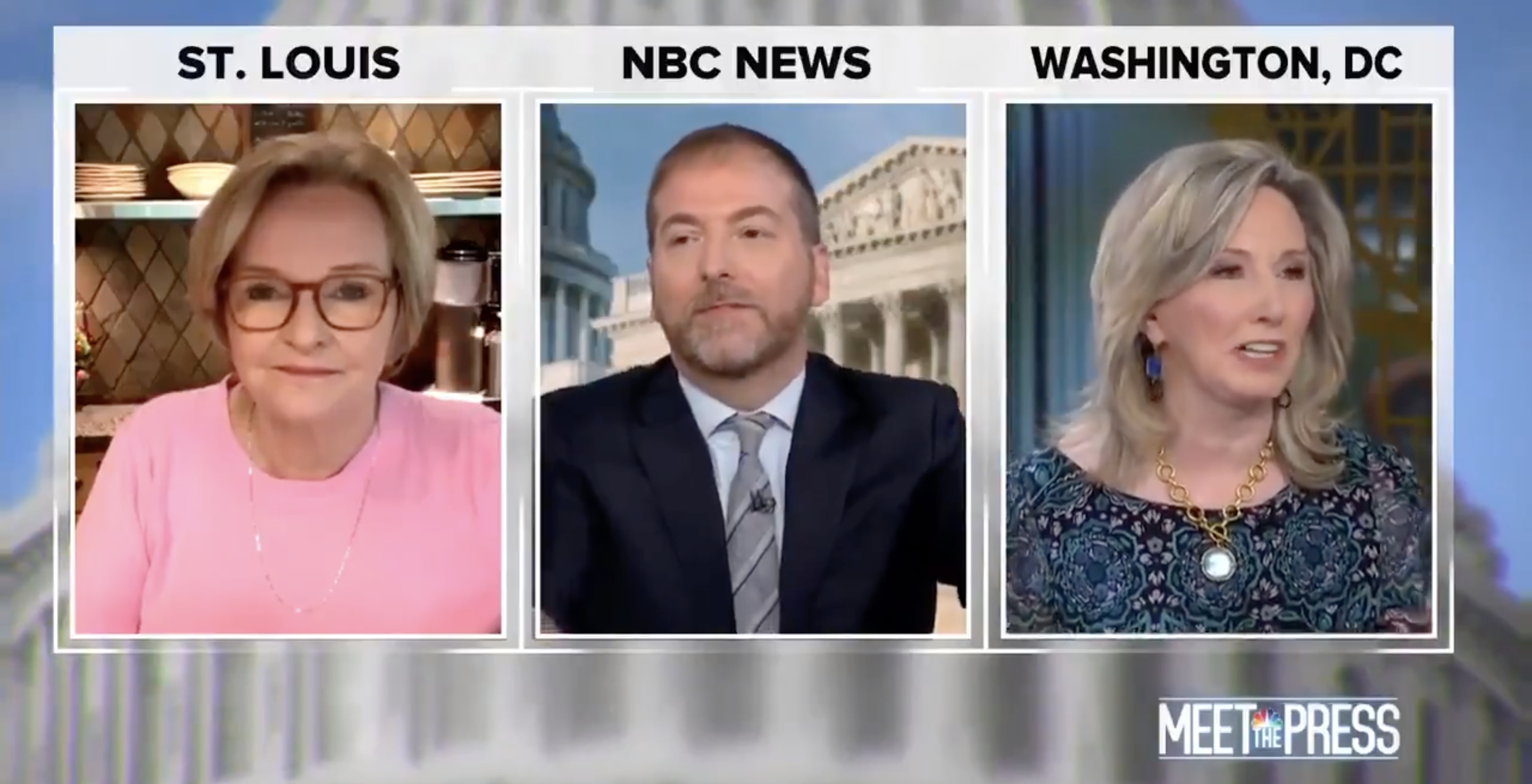 Claire McCaskill, Chuck Todd, Barbara Comstock.