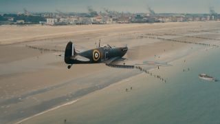 A plane flying in Dunkirk