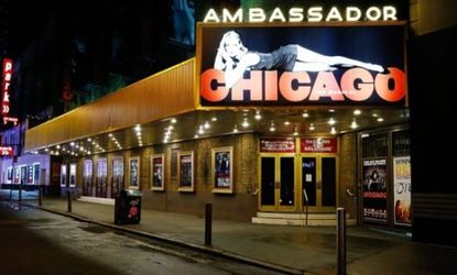 The Ambassador theater in Times Square, closed on Oct. 30