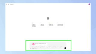 Chatgpt PDF prompt and attachement 