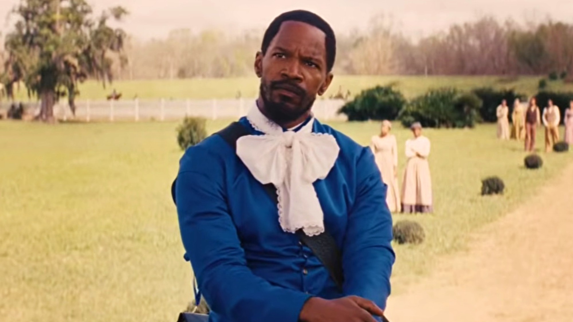 An annoyed Jamie Foxx in Django Unchained
