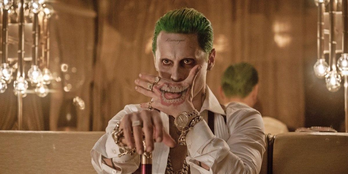 Jared Leto as the Joker in his nightclub in _Suicide Squad._