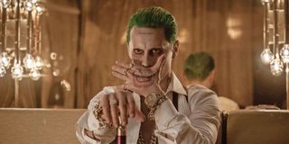 Jared Leto as the Joker in his nightclub in _Suicide Squad._