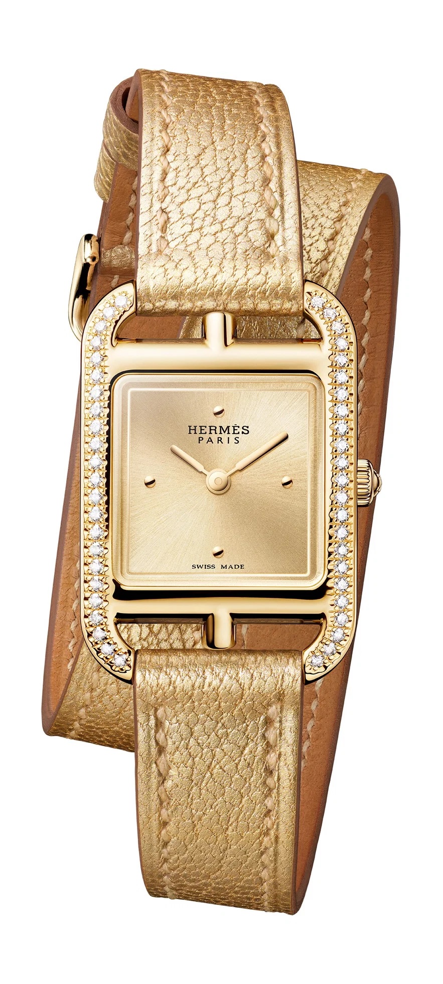 Herm&amp;egrave;s Cape Cod mini in gold