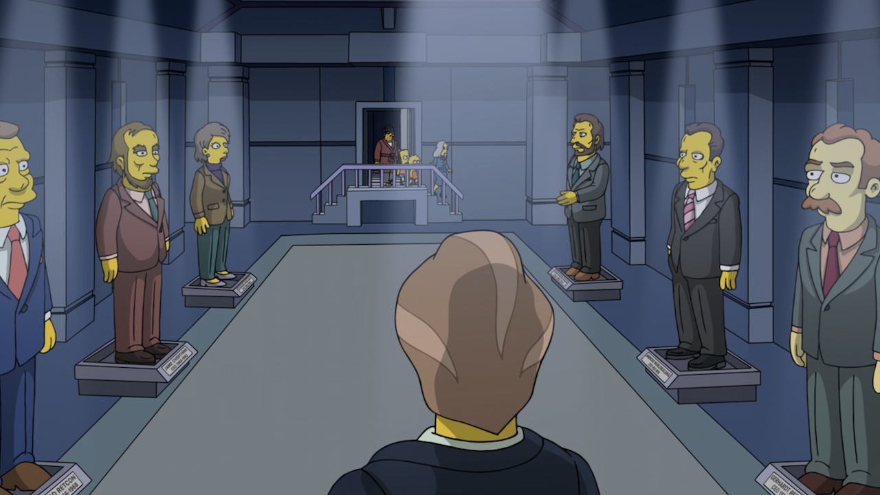 The Hall of EOD CEOs in The Simpsons "Seperance" Severance spoof