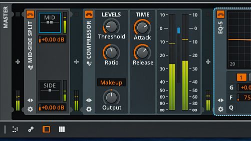 Bitwig's Mid-Side device is one of a number of handy routing Containers.