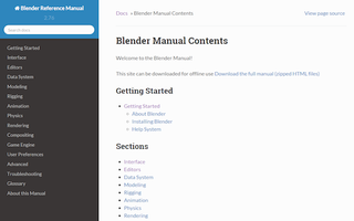 Blender's official online manual