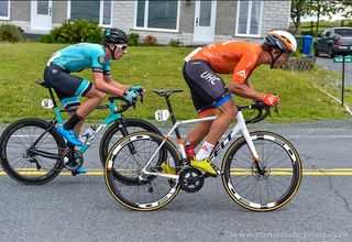 Adam de Vos (Rally UHC) and Nicolas Zukowsky (Floyd's Pro Cycling Team) during stage 1 at Tour de Beauce