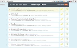 Telescope, a social news app built with Meteor. The app is developed and maintained by this tutorial's authors, and is open source