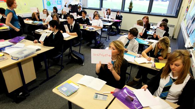 Students at a UK school