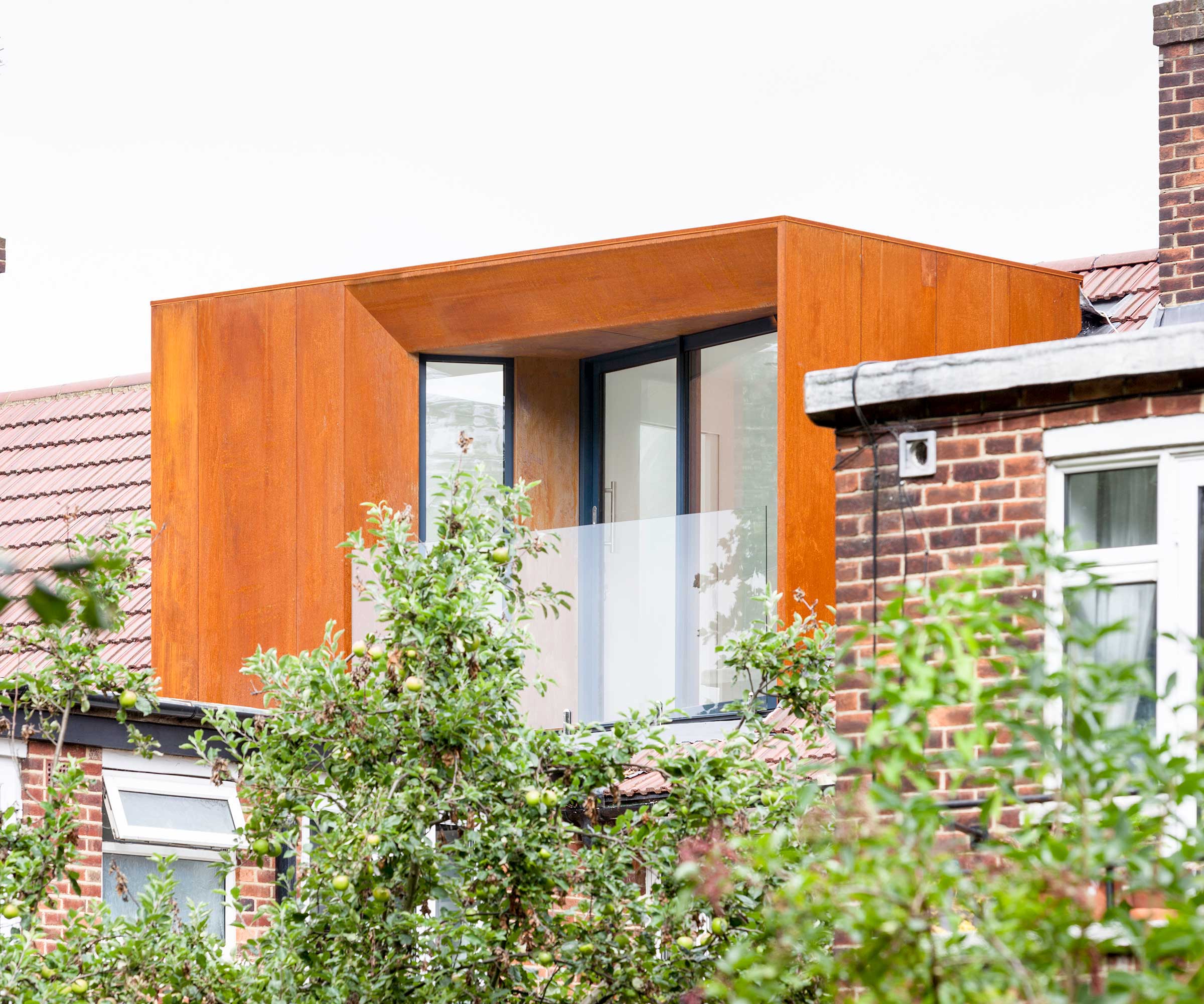 Corten steel modern dormer loft conversion