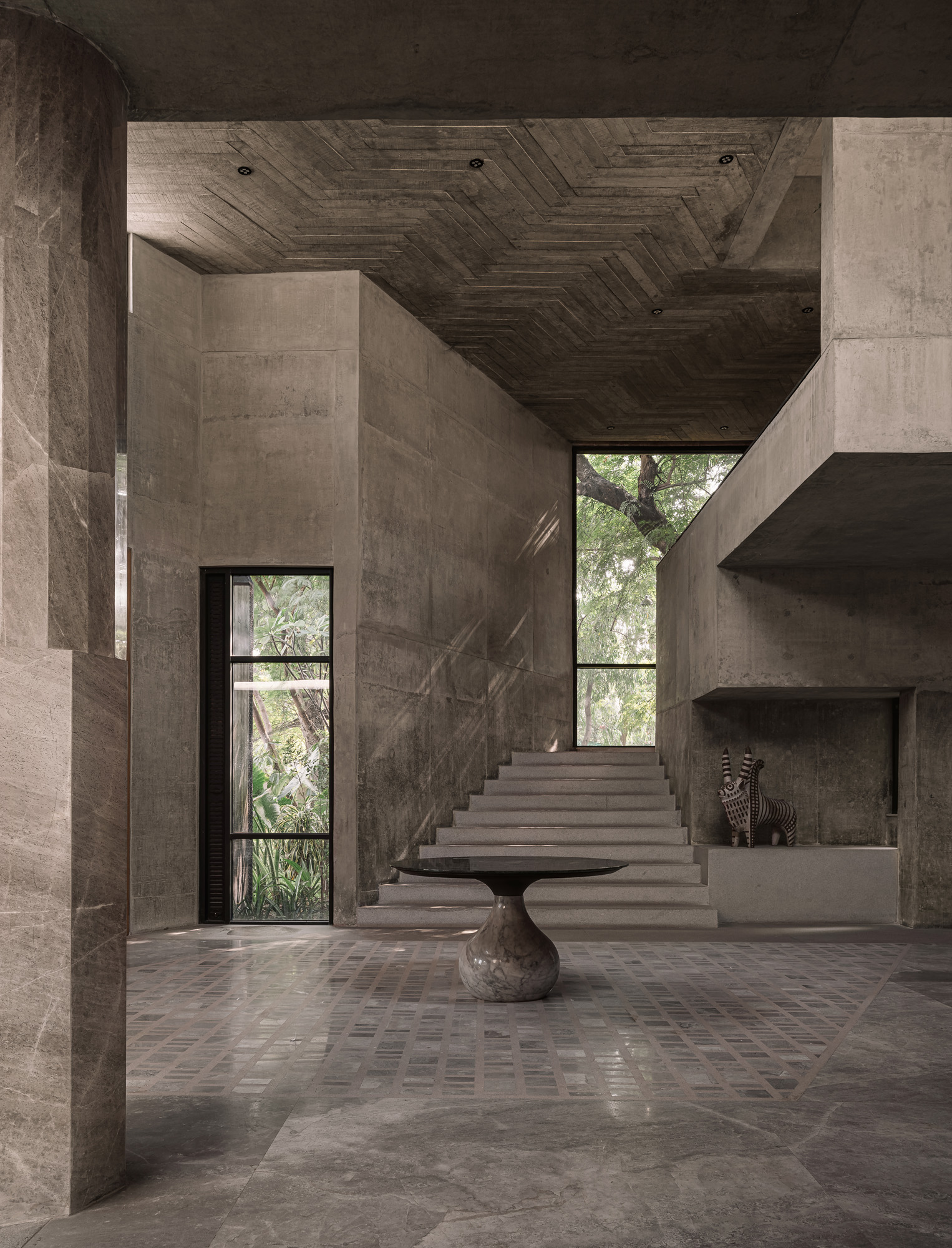 view of Gujarat house by Studio Sangath