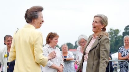 Princess Anne and Sophie Wessex have a laugh at the Westmoreland County Show.