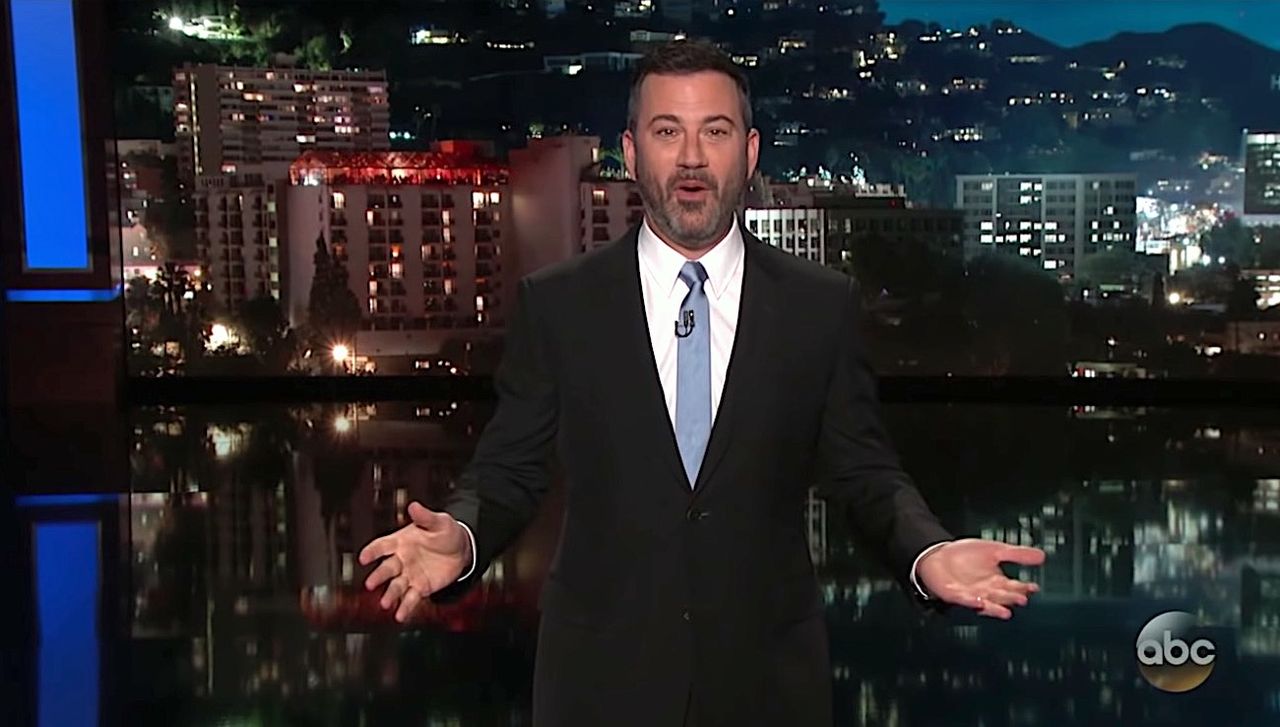 Jimmy Kimmel laughs at a Trump lie about him