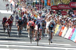 Video: Greipel celebrates yet another milestone at the Tour Down Under