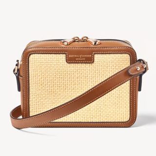 Aspinal Raffia Crossbody Bag