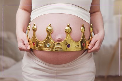 baby bump with crown around it