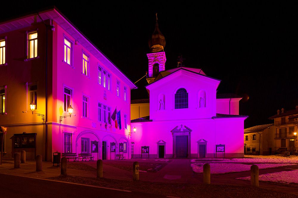 The main plaza in Rovetta