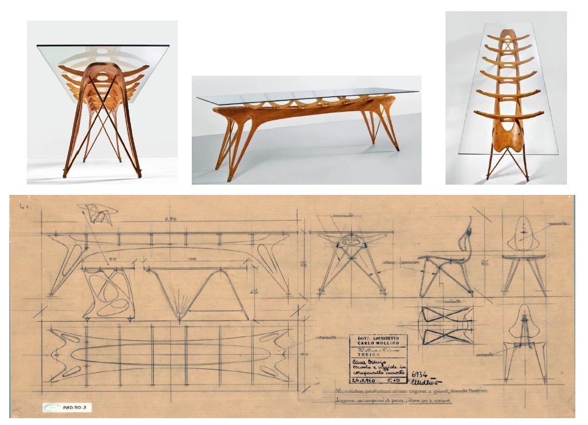 Archival furniture design by Carlo Mollino