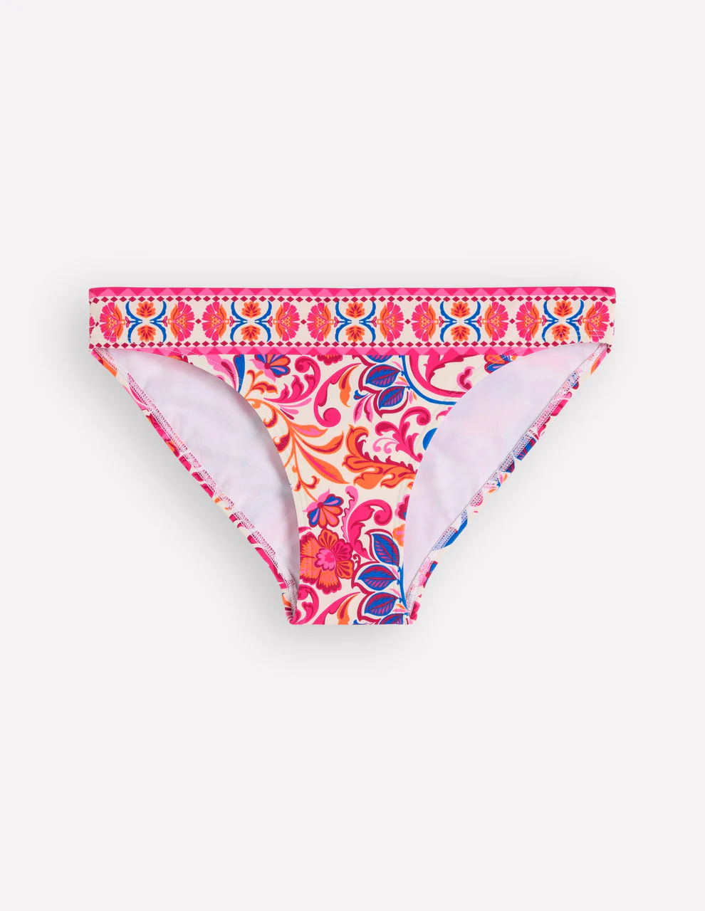 Porto Bikini Bottoms-Pink Power, Flourishing Meadow