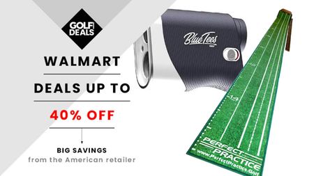 Rangefinder and a putting mat in front of the Walmart deals