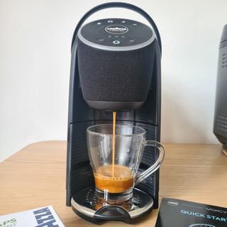 The Lavazza Voicy making a coffee
