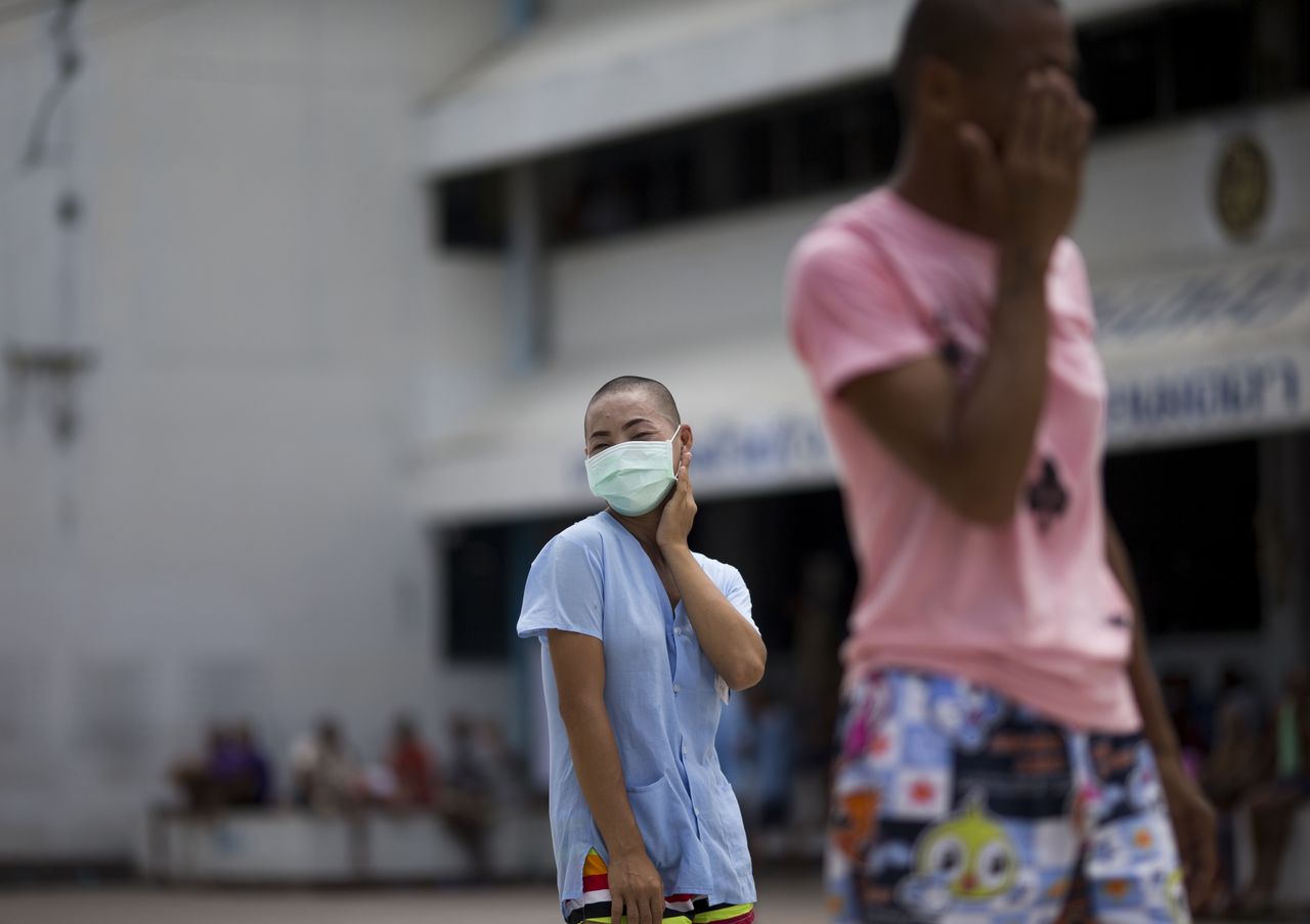 A Thai transvestite in a male zone of the Pattaya Remand Prison.