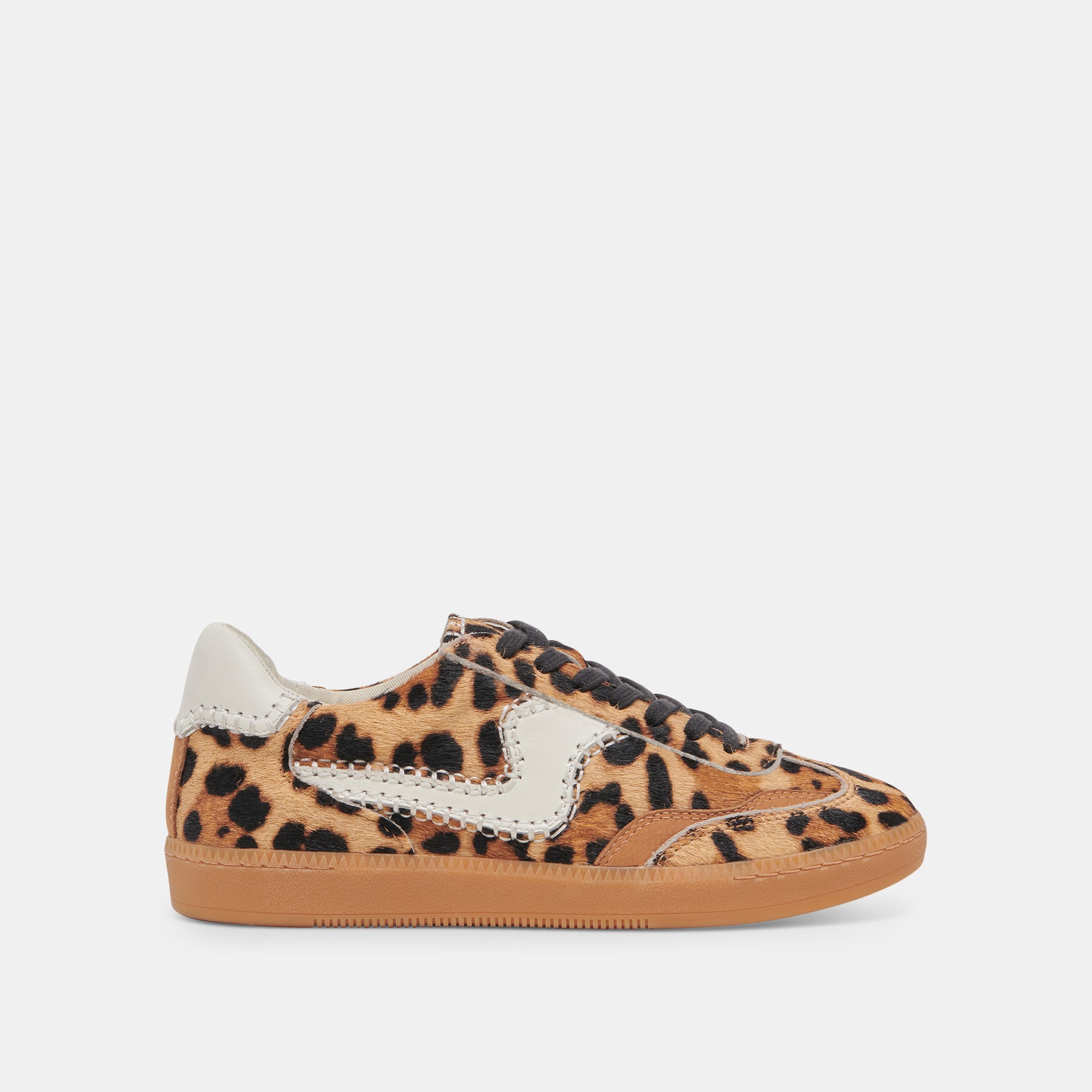 Notice Stitch Wide Sneakers Dk Leopard Calf Hair