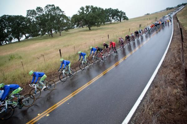 Things getting strung out in the rainy and windy conditions