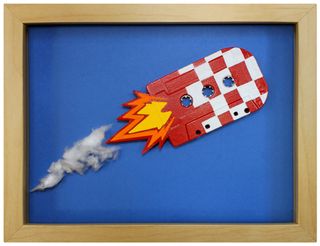 We love this cartoony rocket, with its extra cassette hole
