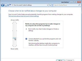 The UAC in Windows 7