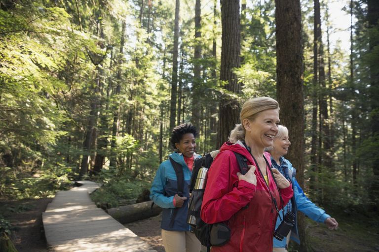 nature bathing: walking with friends could boost health