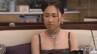 Jaime Xie on Bling Empire sitting down with Chanel necklace
