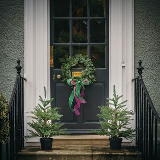 Wreath on door