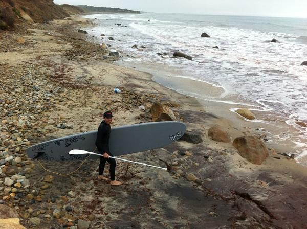 Mike Broderick heads out for a paddle