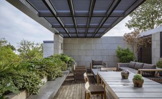 roof terrace with seating at Casa Agua