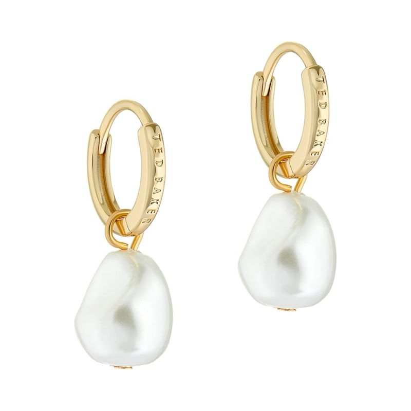 Ted Baker pearl hoop earrings cut out 