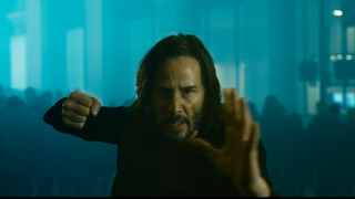 Keanu Reeves as Neo in The Matrix Resurrections trailer