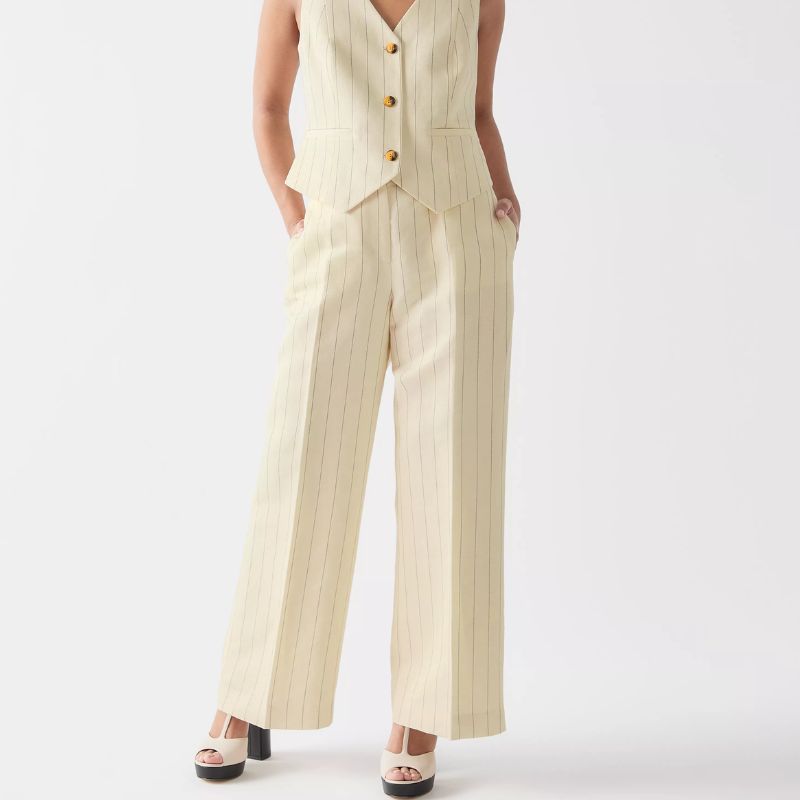 white tailored trousers