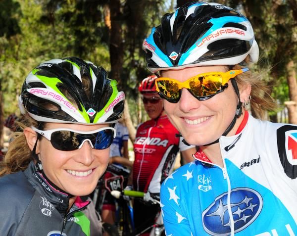 Gary Fisher Team-mates Willow Koerber (L) and Heather Irmiger (R).