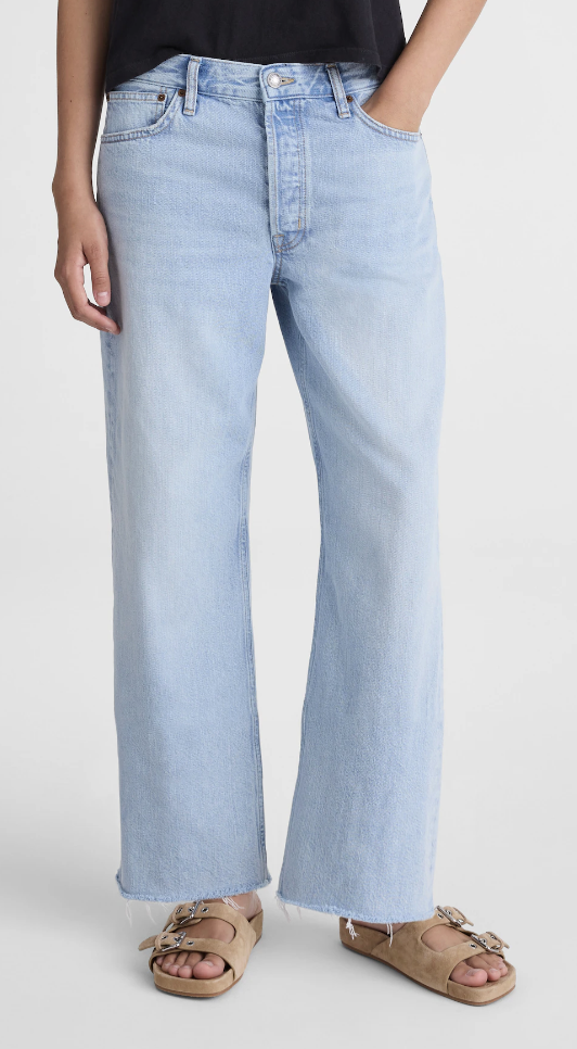 Madewell, Low-Slung Baggy Crop Jeans in Foster Wash